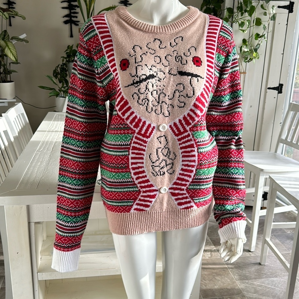 Men’s ugly sweater Uncle Ralph size medium 100% acrylic excellent condition